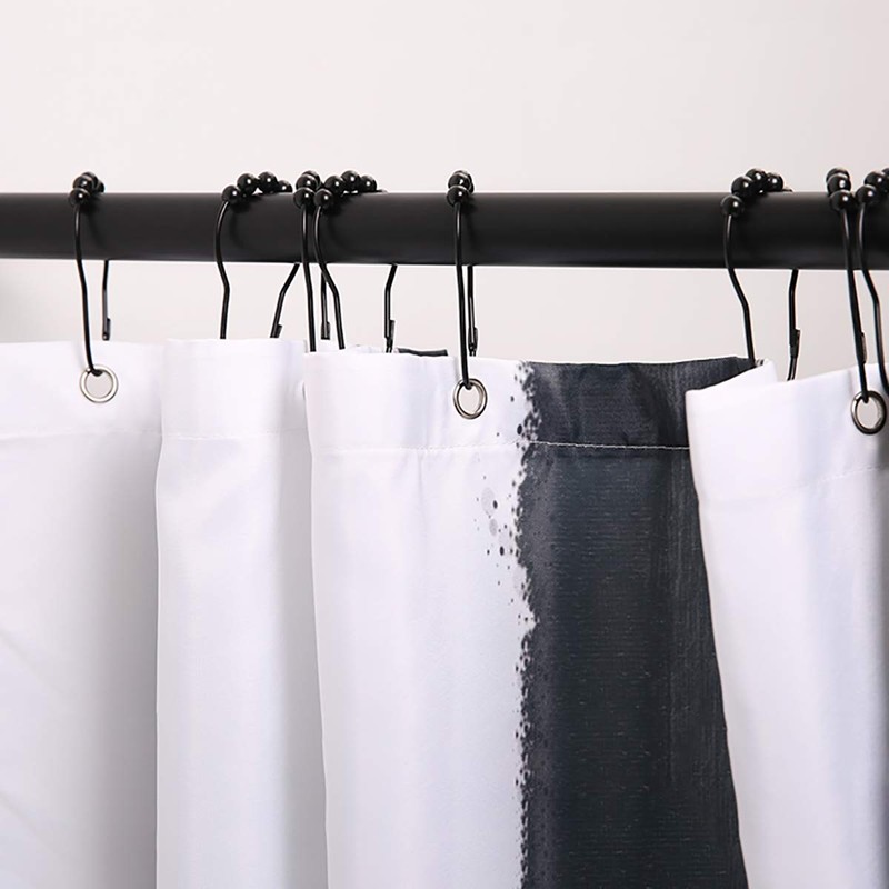 Ulable 24 Pack Shower Curtain Hooks Rings Roller Balls Shower