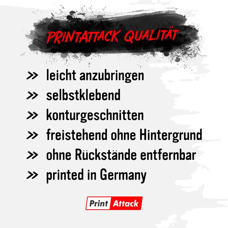 PrintAttack P002 "Rettungsgasse bilden" Car Sticker 60 cm Wide for