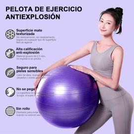 Pelota Pilates de 65 cm, Gruesa y Antiexplosiva