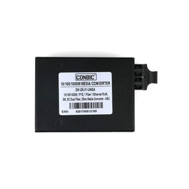 CO-MED7825 10/100/1000M, 1F1E, 1 Fibre 1 Ethernet RJ45, Single Mode, SC Dual Fibre, 20km Media Converter
