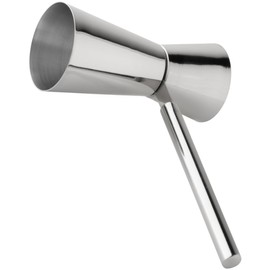 Silver Stainless Steel Cocktail Double Jigger - Professional Bartender Tool, Efficient Sturdy Handle. 30ml/60ml Measure Ideal for Home & Professional Bar Use, Durable & Efficient. 5 Year Guarantee.
