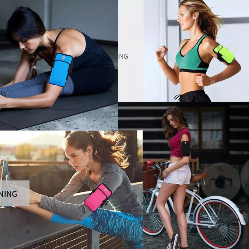 generic Brazalete Deportivo Con Soporte Para Teléfono Móvil, Negro