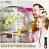 Teenyyou Bird Cage Cleaner with Two Brush Heads Stainless Steel