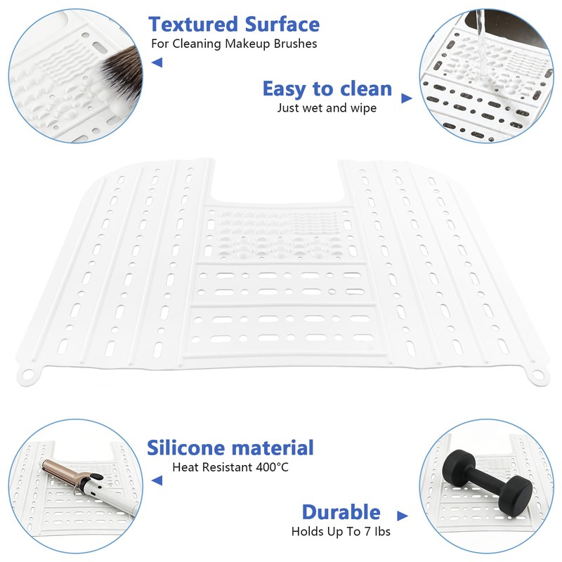 Foldable Sink Cover - Silicone Beauty Makeup Brush Cleaning Mat
