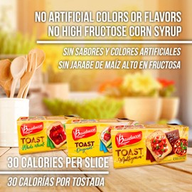 Bauducco Original Toast - Delicious, Light & Crispy Toasted Bread - Ready-to-Eat Breakfast Toast & Sandwich Bread - No Artificial Flavors - 5.01 oz (Pack of 1)