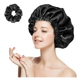Gorro De Satín Para Dormir Y Proteger El Cabello Doble Capa