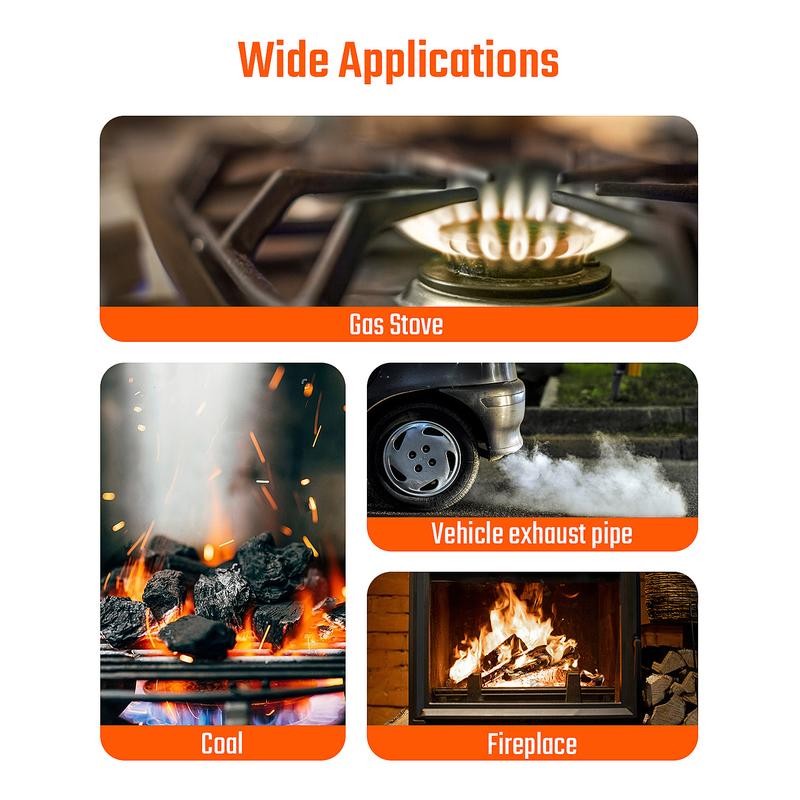 TOPTES CT-300 Portable CO Detector - Orange