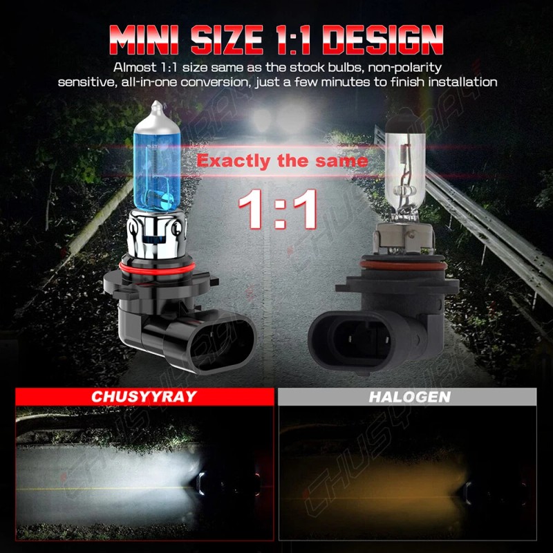 CHUSYYRAY 9005 9006 LED Headlights Kit Combo Bulbs 5000K High