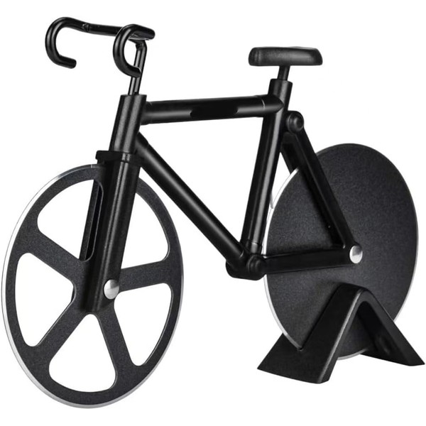Bicycle Pizza Cutter Wheel,Non-Stick Dual Cutting Wheels Stainless Steel Bike