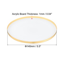 PATIKIL 5.5 Inch Inner Dia. Lampshade Diffuser, 2 Pieces Dustproof Dust Protection Cover Acrylic Board for Barrel Lamp Shade