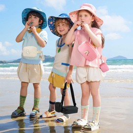 GhvyenntteS Birthday Gifts for 3 4 5 6 7 8 9 10 11 12 13 14 15 Year Old Girls, Initial Fanny Pack for Girls, Belt Bag with Mini Wallet, Crossbody Bags for Women (Pink-J)