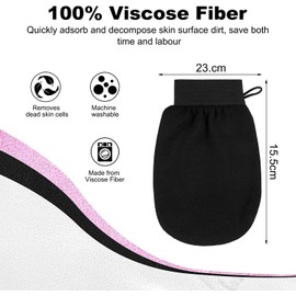 Paquete de 3 guantes exfoliantes coreanos para cuerpo y baño SPA, guante exfoliante de doble cara para limpieza profunda, guante eliminador de piel muerta, exfoliante corporal profundo para mujeres y