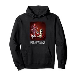 Scary Little Christmas Tree Gothic Sloth Sloth Pullover Hoodie, black