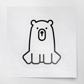 Decal Stickers of Polar Bears (Black) (Set of 2) Luxury Weatherproof Vinyl Decal Stickers for Laptop Desktop Smartphone Car Dirt Bike Wall Room Mason Jar Bathtub Door - ANDVER1d86383BL_1123