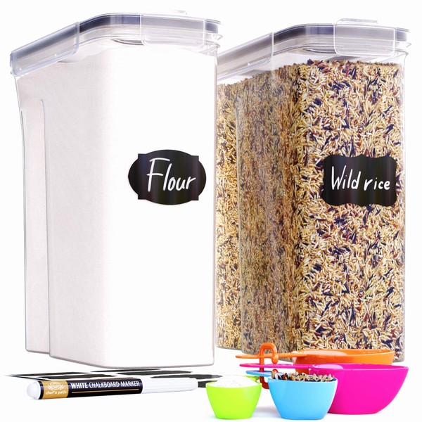 Extra Large Cereal Containers Storage (213oz) for Rice, Flour, Sugar,