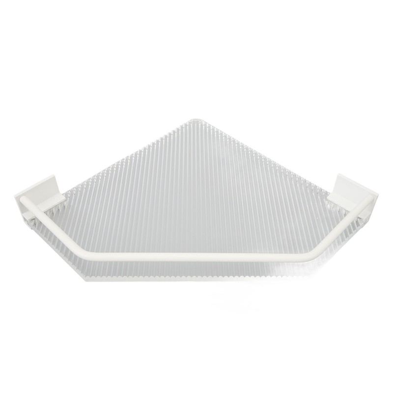 Drill Free Acrylic Bathroom Storage Shelf Space Aluminum Wall Mounted
