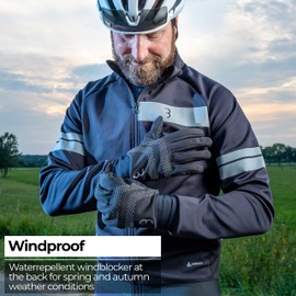 BBB Cycling Unisex's Gloves RaceShield WB 2.0 | Windproof Outdoor Touchscreen Non-Slip | Men and Women | MTB Road Bike Urban Cycling | BWG-33 XL, Black