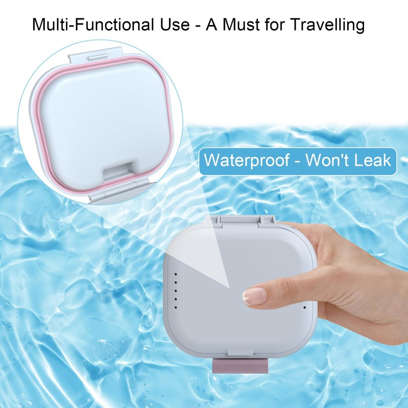 BVN Leakproof Denture Cup, Upgraded Carrying Storage, Denture Cup for