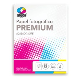 Papel Fotográfico Mate Calidad Premium Carta 190gr 50 Hojas Color Blanco