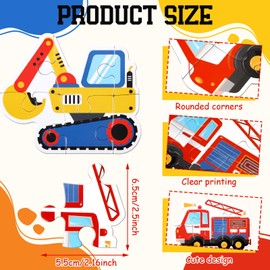 Zhanmai 48 Pcs Jigsaw Puzzles Set for Kids Puzzle for Party Favors Paper Mini Puzzles Theme Party Favor Gift(Vehicles)