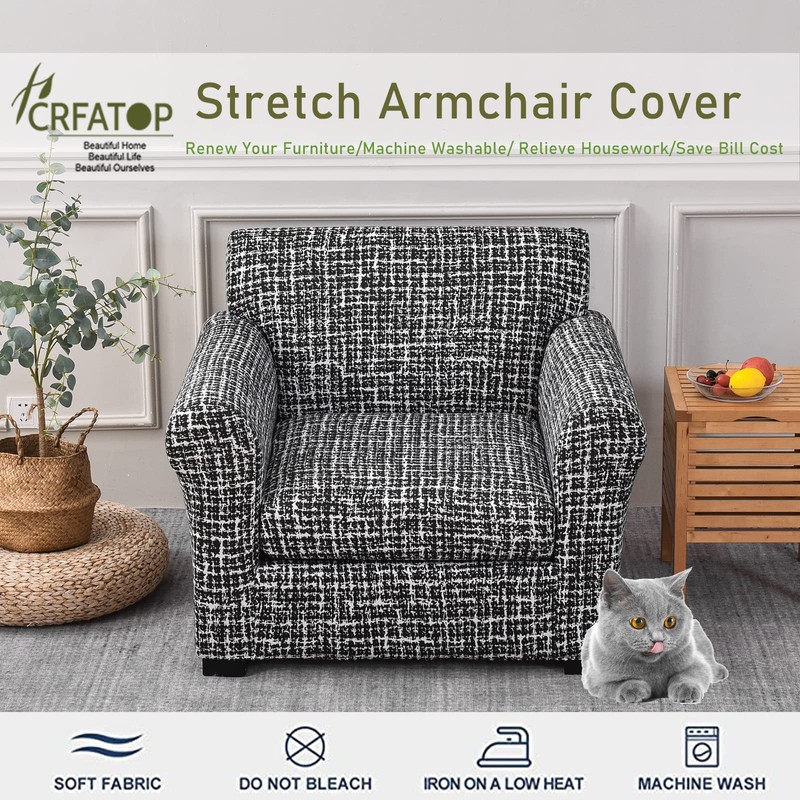 CRFATOP 2 Piece Chair Covers Stretch Sofa Covers Couch Slipcovers
