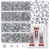ELEEGEM Resin Rhinestones Kit for Crafts,8400 pcs Crystal Flatback Rhinestones