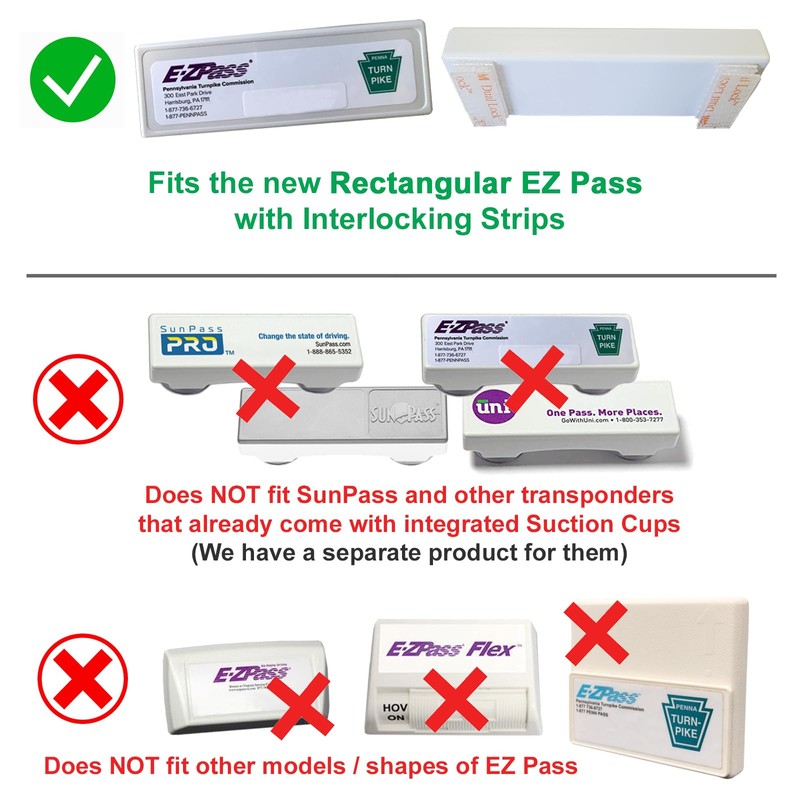 Silicone Skin for The New Rectangular EZ Pass with Interlocking