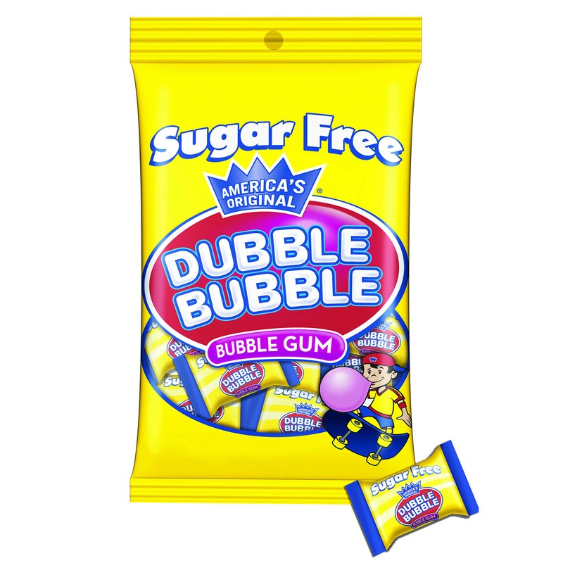 Tootsie Roll Sugar Free Dubble Bubble - Individually Wrapped Bubble