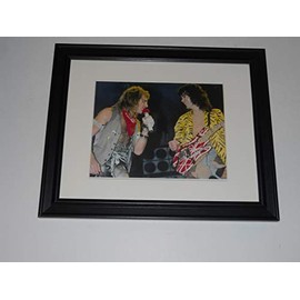 Eddie Van Halen/David Lee Roth 1984 Van Halen Tour with Guitar Framed 14"x17"