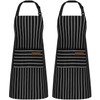 Riqiaqia 2 Pack Kitchen Cooking Aprons, Soft Cotton Apron with