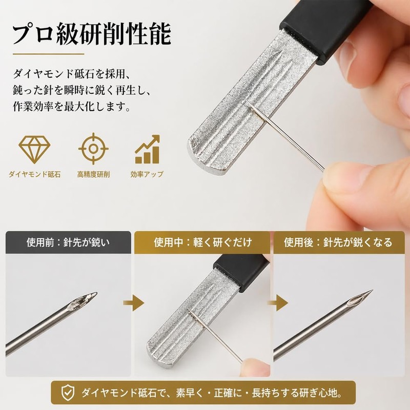 LINKSORA フックシャープナー 釣り用品 針研ぎ器 持ち運び便利 再利用可能 研削器 2個セット 付属ブラシ‌（赤+黒）