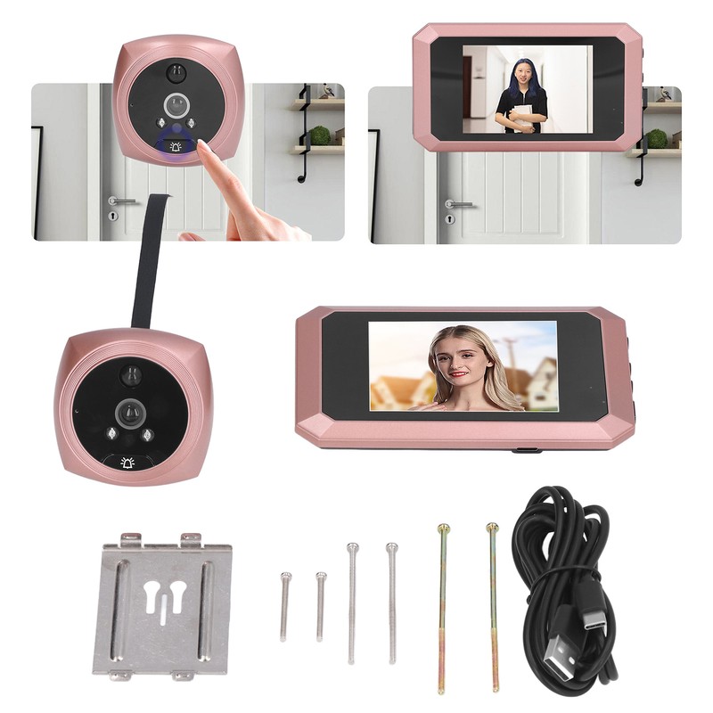 Peephole Viewer 3.5in Screen 1080P HD 10x Zoom Wide Angle