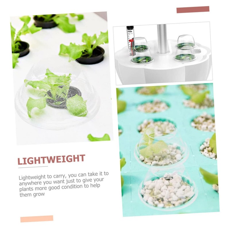 CIYODO 150Pcs Transparent Humidity Domes for Hydroponic Growing Plant Protectors