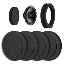 4Pcs Sound Insulation Cotton, 19.5x14.5x2.5cm/7.7x5.7x1in Car Door Speaker Soundproof Cotton Pad Universal Speaker Car Foam Speaker Surround Edge Sponge High Rebound Sponge Bass Blocker