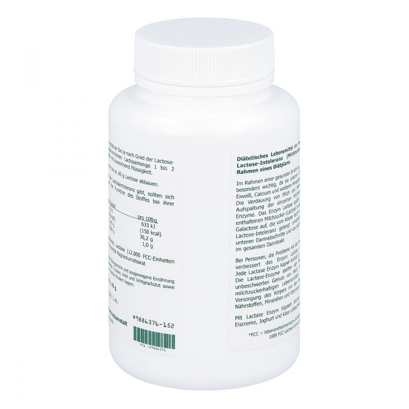 Lactase 12.000 FCC Enzym Kapseln 120 Stk.