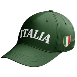 Purple Print House Italia Flag Text Mens Baseball Hat Nations Rugby Supporter Italy Football Italian, One Size, Bottle
