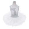 TACKTIMES Kids Girls Sequined Sleeveless Leotard Dress Skirt Ballet Dance