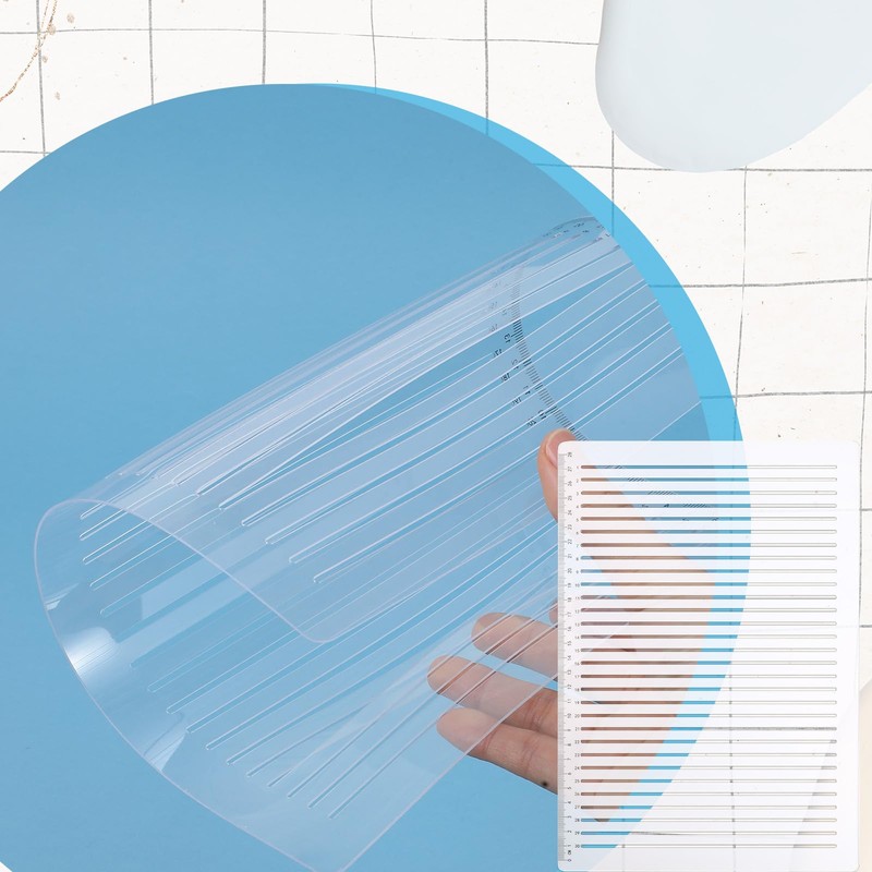 Plastic Straight Line Stencil Template (1pcs+1 Wooden Stripe)