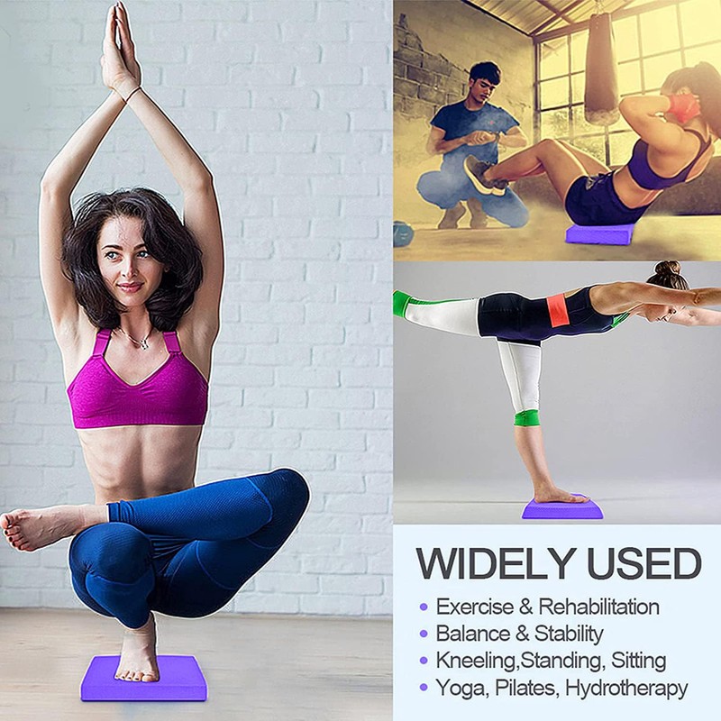 Balance Board Foam Pad Yoga Mat, Non Slip Knee Cushioned