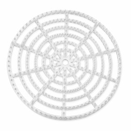 Urinal Screen Splash Guard, Anti-Splash 7” Diameter Round Design, Bristle on both sides, Designed for Heavily-Trafficked Public Restrooms (Plastic)(MADE IN USA) (Unscented) (Clear Color) (10 Pack)