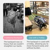 Rolling Backpack Trolley Cart with Stair-Climbing Quiet Wheels,Foldable Aluminum Frame,Adjustable