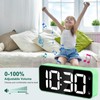 HERMIC Digital Alarm Clock Bedside Mains Powered Large Digital Led