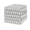 100% Cotton Tea Towel - Grey Gingham Check Pattern, Pack