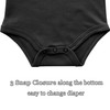 BINIDUCKLING Baby Girls' Bodysuit 3-Pack Short Sleeve Plain, black