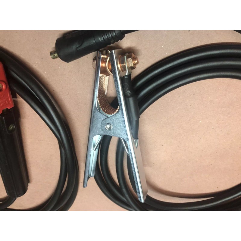 Arcweld Welding Cable Set 10Ft & D10-25 Plug Electrode +Ground