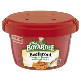 Chef Boyardee Beefaroni Pasta, Microwave Food, 7.5 OZ Microwaveable Bowl (12 Bowls)