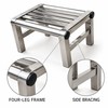 Stainless Steel Low Step Stool, 9.45 x 7.05 x 5.91