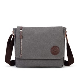 Sechunk Canvas Small Messenger Bag Vintage Shoulder bag Everyday Purse Crossbody bag for men women