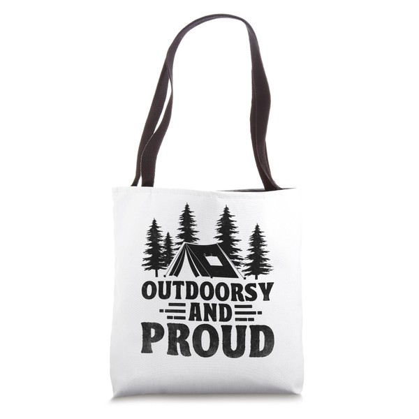 Ourdoorsy And Proud Camping Scouting Scout Scouts Tote Bag