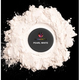 Pearl White MICA Powder for EPOXY Resin 56G / 2OZ. JAR - TECHAROOZ 2 Tone Resin DYE Color Pigment Powder for Lip Gloss, Nails, Colorant for Slime Bath Bombs SOAP Making & Polymer Clay